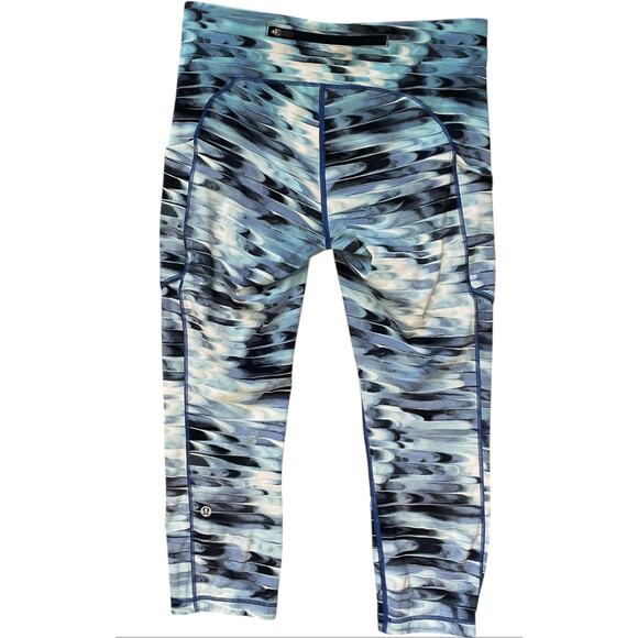 Lululemon Speed Up Crop Legging 21" Tidal Multi Size 8 - Picture 3 of 10